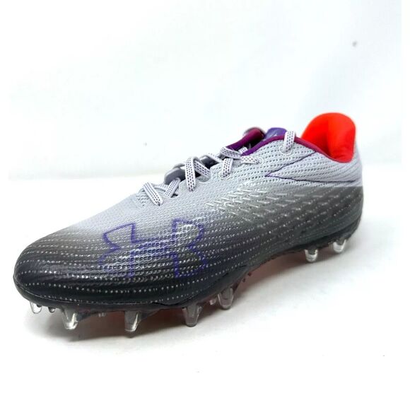 Under Armour Women’s 7.5 Blur Smoke MC Halo Grey Metallic soccer Cleats NEW - Picture 4 of 8